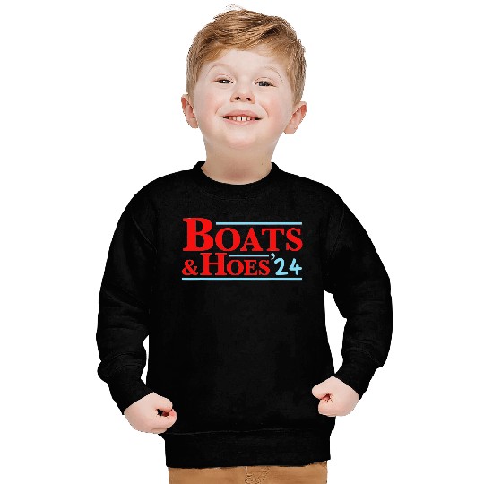 Boats & Hoes 24 Vintage Logo For Your Step Brother Sweatshirts