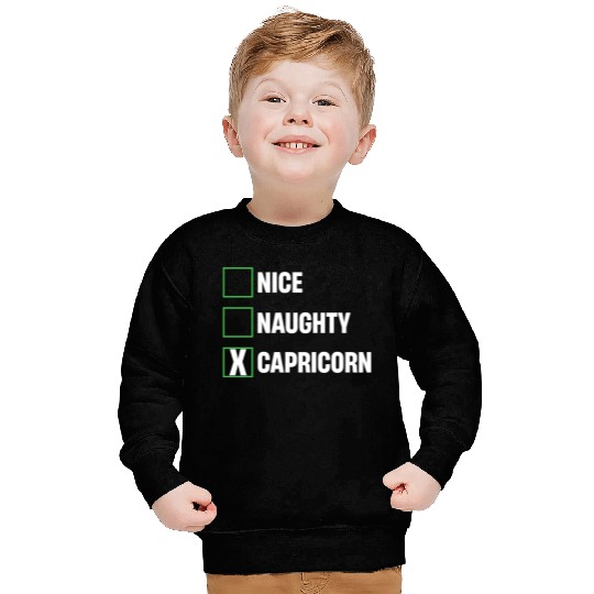 Nice Naughty Capricorn Funny Horoscopes Sweatshirts