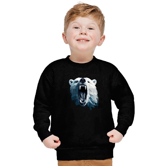 Geometric Style Polar Bear Sweatshirts