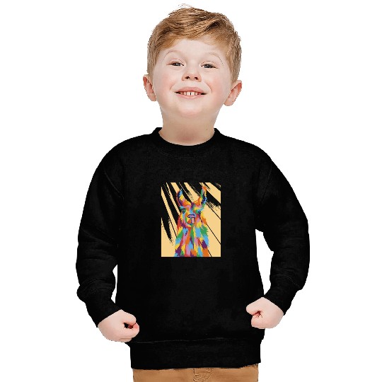 Vibrant Llama Majesty Sweatshirts