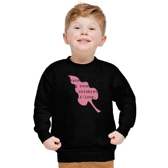 Self-Love Affirmation Leaf Design Sweatshirts