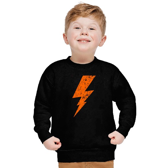 orange Bolt Lightning | Bolt Graphic Sweatshirts