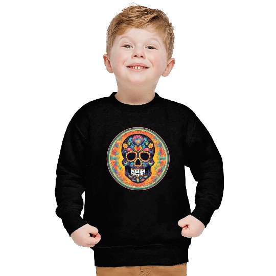 Sugar skull rainbow Sweatshirts