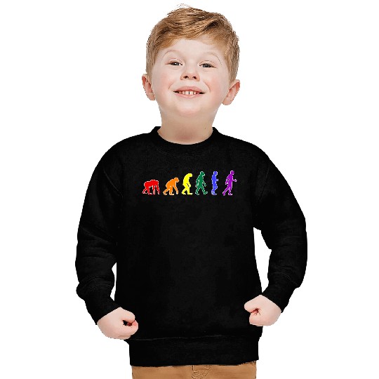 Rainbow Evolution (White Outline) Sweatshirts