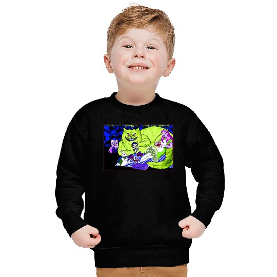 Alice in Picnic land Black (Light Version) Sweatshirts