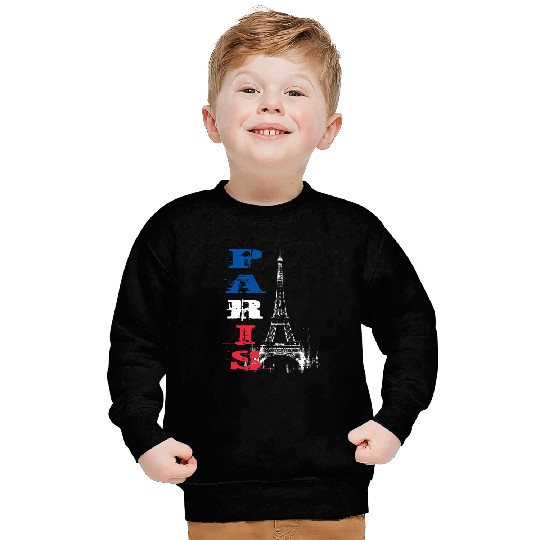 Eiffel Tower Grunge Silhouette Sweatshirts