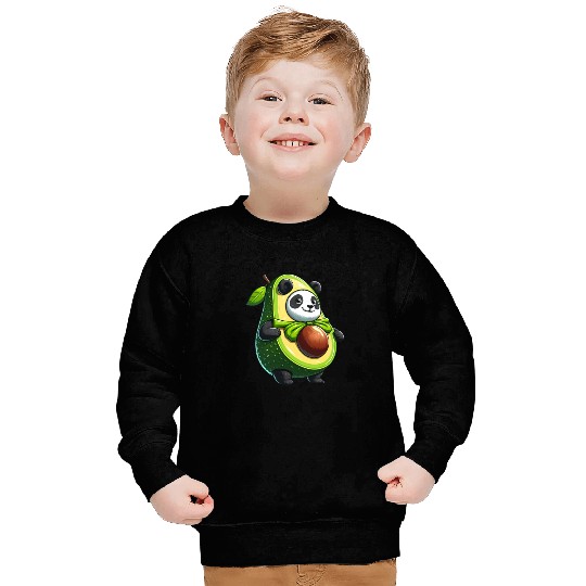 Avocado Panda: Peaceful Green Guardian Sweatshirts