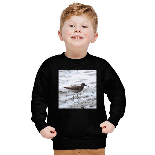 Sandpiper walking along the shore Sweatshirts