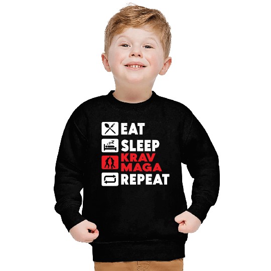 Eat Sleep Krav Maga Repeat Martial Arts Training Sweatshirts