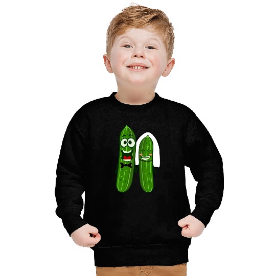 Cucumber Bride Groom Wedding Sweatshirts