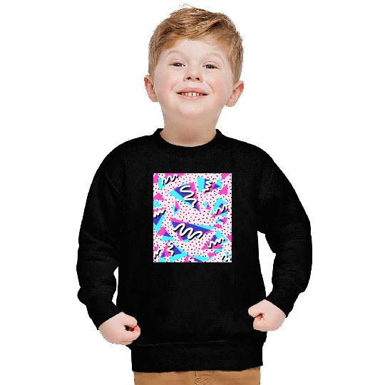 80's water cup vibes, 80's style pattern Sweatshirts