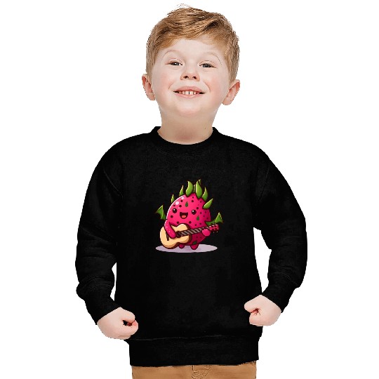Dragon fruit plays guitar Sweatshirts