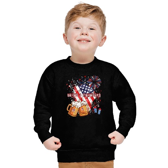 Brews & Fireworks 4th of July Independence Day Sweatshirts