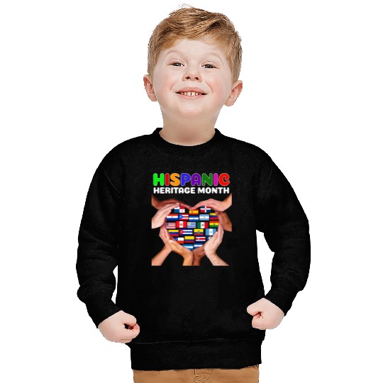 Hispanic Heritage Month All Countries Heart Hands Sweatshirts