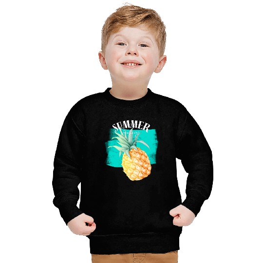 Summer Retro Pineapple Swimming Pool Vacation Gard Sweatshirts