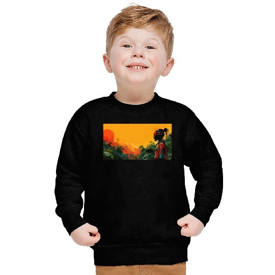 Digital Warrior: Tropical Twilight Sweatshirts