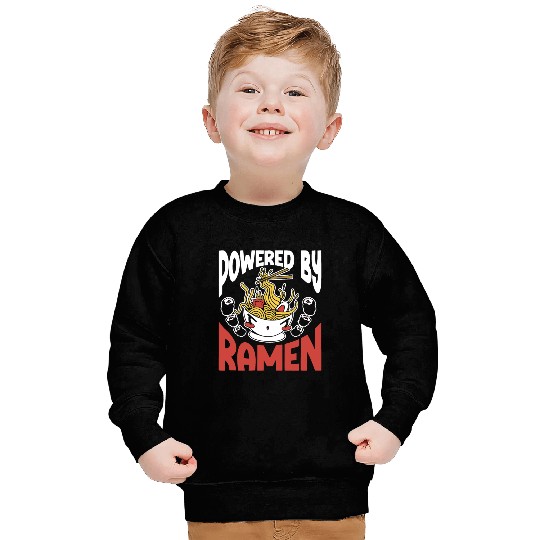 Powered By Ramen Anime Japanese Soup Cup Noodle Sweatshirts