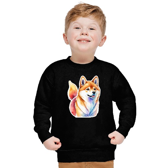 Shiba Inu Watercolor Sweatshirts