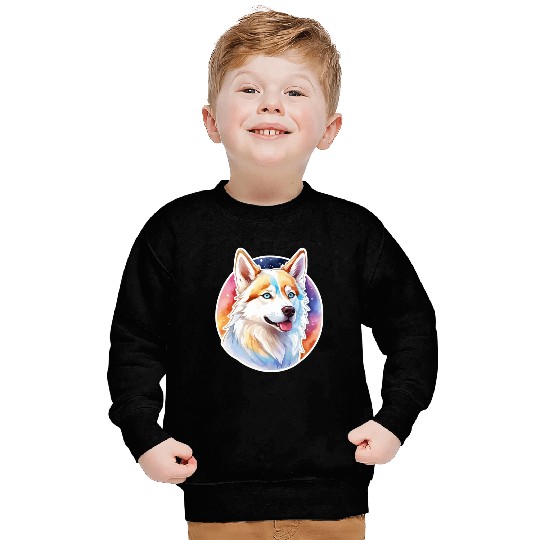 Siberian Husky Watercolor Sweatshirts