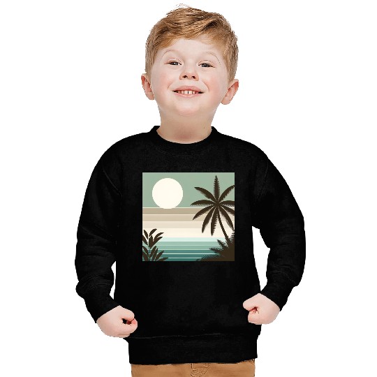 Tropical Sunset Oasis Sweatshirts