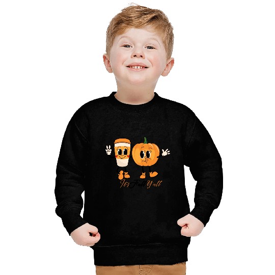 Retro It's Fall Y'all - Pumpkin Spice Latte Sweatshirts