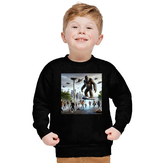 Sasquatch Hoverboard Defender Sweatshirts
