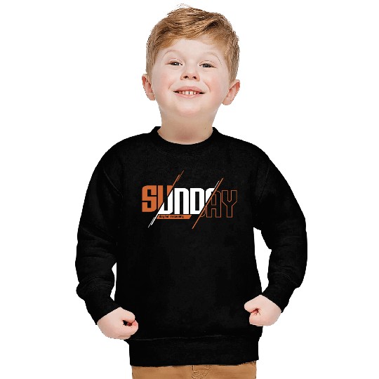 text sunday with theme Tipografi eksperimental Sweatshirts