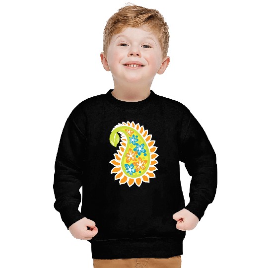 Vibrant Floral Paisley Pattern Sweatshirts