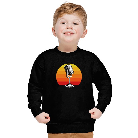 Retro Microphone Design For Music Lovers Sweatshirts