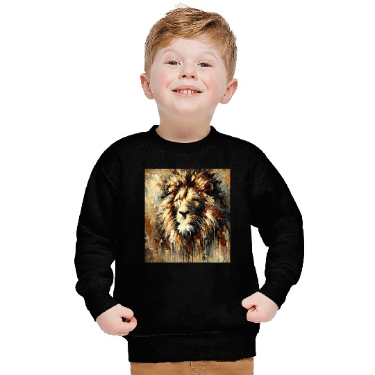 Abstract Lion Face Sweatshirts