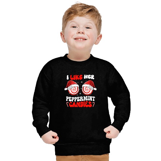 I Like Her Peppermint Candies Couples Christmas Sweatshirts