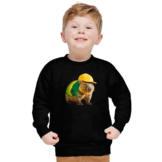 Green and Gold Wombat 2 Sweatshirts