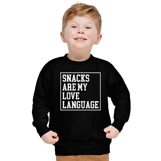 Snacks Are My Love Language Retro Valentine Sweatshirts