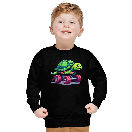 Turbo Turtle: Speed on Wheels Sweatshirts