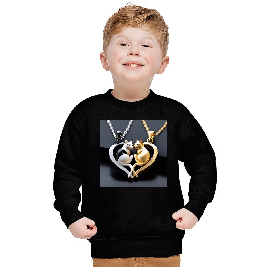 Pendentif chat en argent Chat Sweatshirts