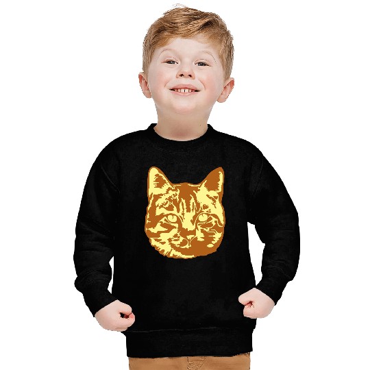 Cat Lover Realistic Pet Face Cute Cool Kitten Head Sweatshirts