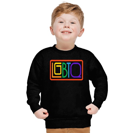 LGBTQ Text Art in a Square Sweatshirts