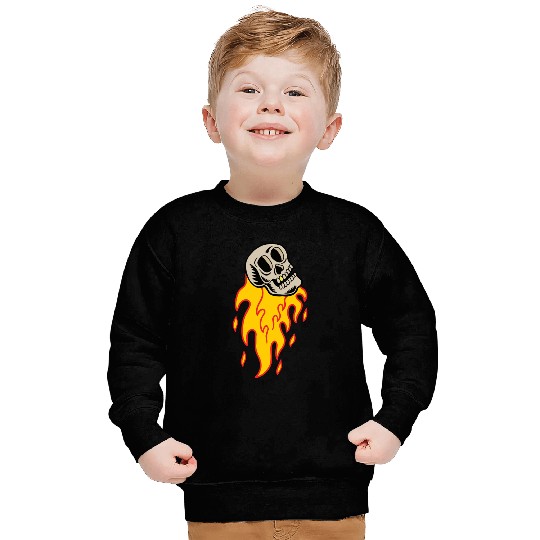 skull power retro Sweatshirts design