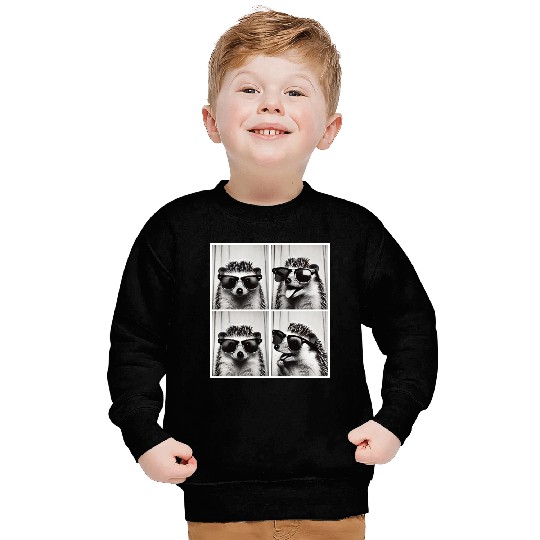 Photobooth Hedgehog with Sunglasses Sweatshirts