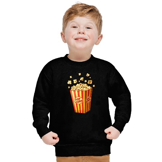 A popcorn box with little popcorn jumping out Sweatshirts