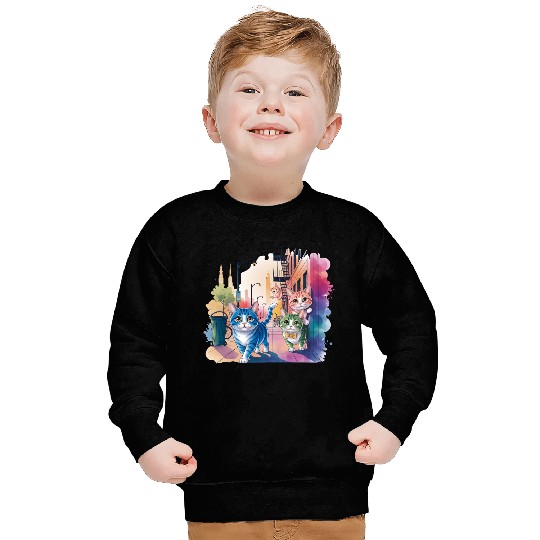 Urban Cat Friends Sweatshirts