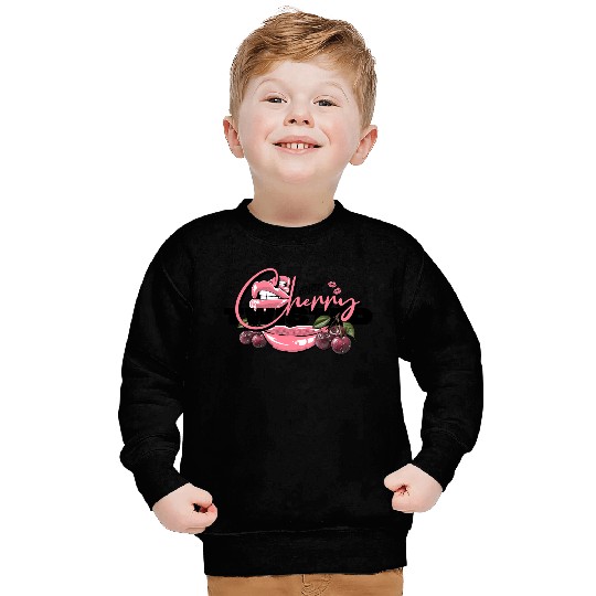 TWISTED CHERRY - Lips Logo (light pink/black) Sweatshirts