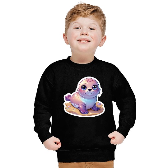 Adorable Seal Sticker Sweatshirts