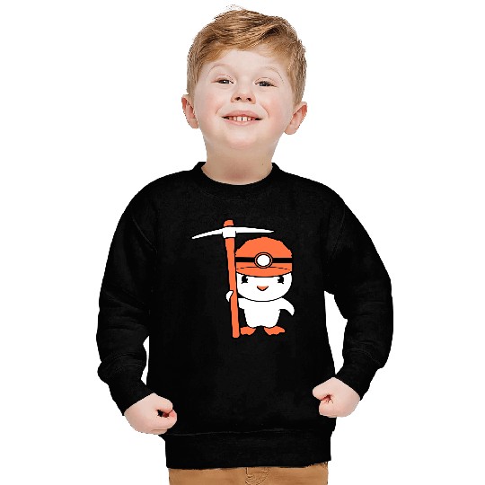 Duck miner pickaxe helmet lamp hard work mining Sweatshirts