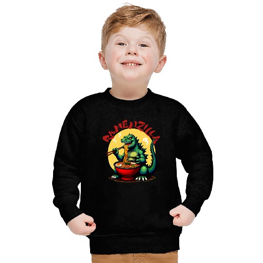 RamenZilla Ramen Noodle Loving Kaiju Monster Sweatshirts