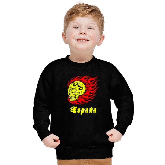 Spain Skull Design Design Sweatshirts