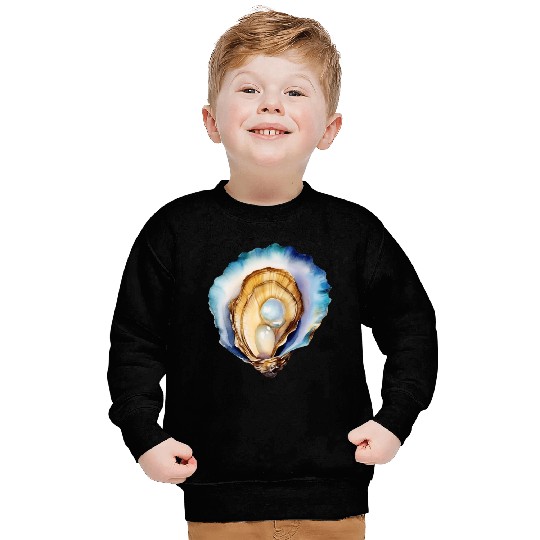 Watercolor Oyster Shell Sweatshirts