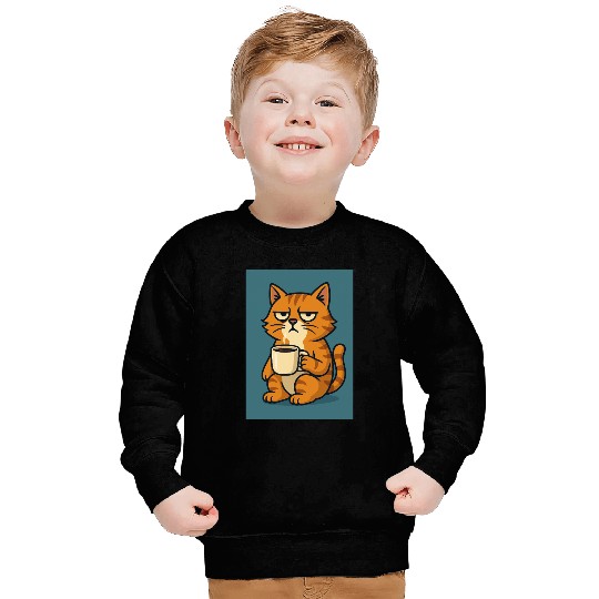 Grumpy Cat with Coffee Sweatshirts