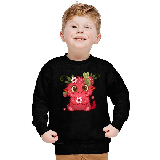 Cute Monster in Raspberry Design Sweatshirts