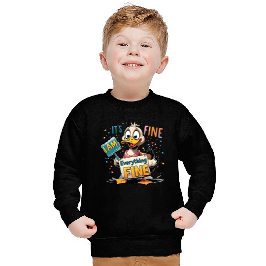 It's Fine I'm Fine Everything Is Fine Cute Duck Sweatshirts